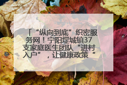 “纵向到底”织密服务网！宁阳堽城镇37支家庭医生团队“进村入户”，让健康政策“落地生根”