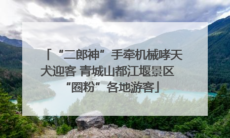 “二郎神”手牵机械哮天犬迎客 青城山都江堰景区 “圈粉”各地游客