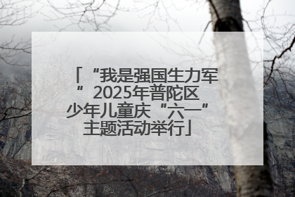 “我是强国生力军”2025年普陀区少年儿童庆“六一”主题活动举行