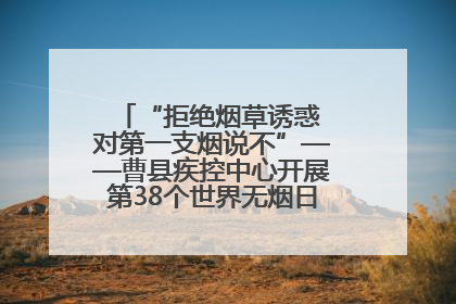 “拒绝烟草诱惑 对第一支烟说不”——曹县疾控中心开展第38个世界无烟日科普宣传活动