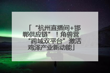 “杭州直播间+邯郸供应链”！角兽营“跨域双平台”激活鸡泽产业新动能