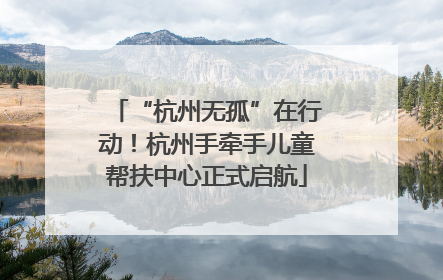 “杭州无孤”在行动！杭州手牵手儿童帮扶中心正式启航