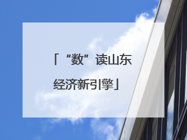 “数”读山东经济新引擎