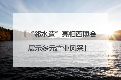 “邻水造”亮相西博会 展示多元产业风采