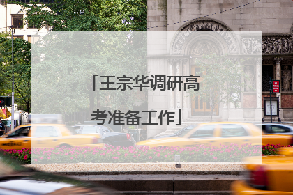 王宗华调研高考准备工作