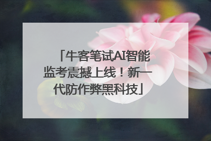 牛客笔试AI智能监考震撼上线！新一代防作弊黑科技