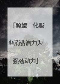 瞭望｜化服务消费潜力为强劲动力