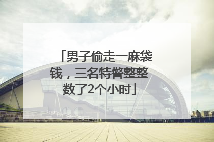 男子偷走一麻袋钱，三名特警整整数了2个小时