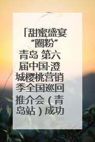 甜蜜盛宴 “圈粉”青岛 第六届中国·澄城樱桃营销季全国巡回推介会（青岛站）成功举办