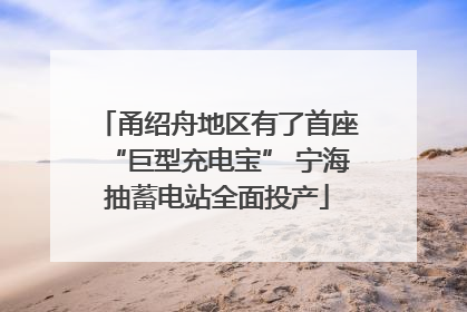 甬绍舟地区有了首座“巨型充电宝” 宁海抽蓄电站全面投产
