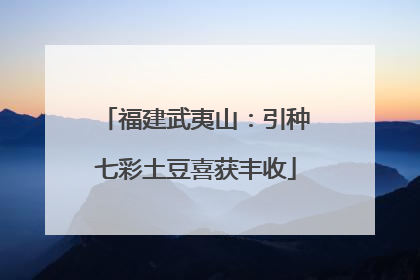 福建武夷山：引种七彩土豆喜获丰收