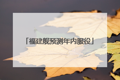 福建舰预测年内服役