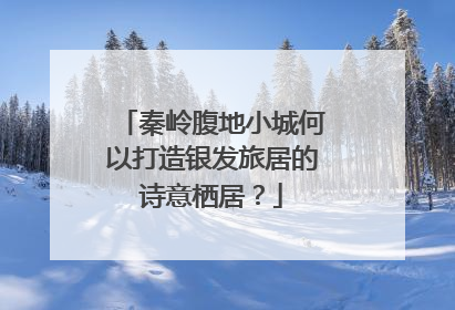 秦岭腹地小城何以打造银发旅居的诗意栖居？