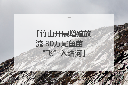 竹山开展增殖放流 30万尾鱼苗“飞”入堵河