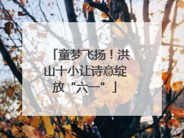 童梦飞扬！洪山十小让诗意绽放“六一”