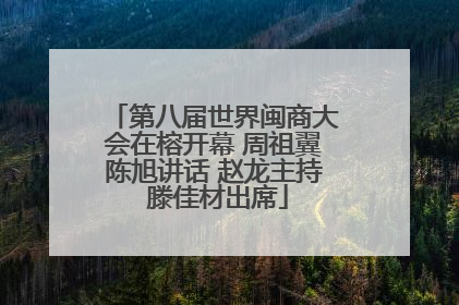 第八届世界闽商大会在榕开幕 周祖翼陈旭讲话 赵龙主持 滕佳材出席
