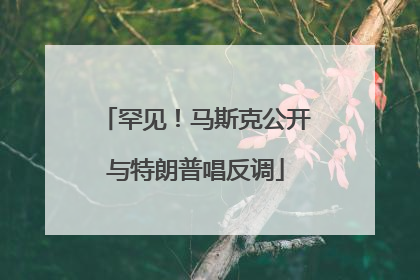 罕见！马斯克公开与特朗普唱反调