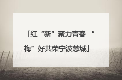 红“新”聚力青春 “梅”好共荣宁波慈城