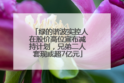 绿的谐波实控人在股价高位宣布减持计划，兄弟二人套现或超7亿元