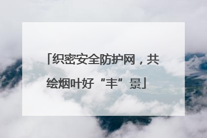 织密安全防护网，共绘烟叶好“丰”景