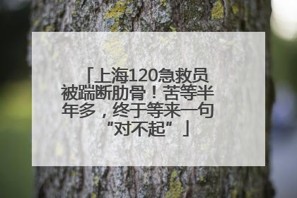 上海120急救员被踹断肋骨！苦等半年多，终于等来一句“对不起”