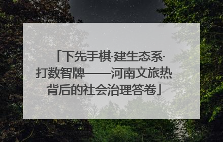 下先手棋·建生态系·打数智牌——河南文旅热背后的社会治理答卷
