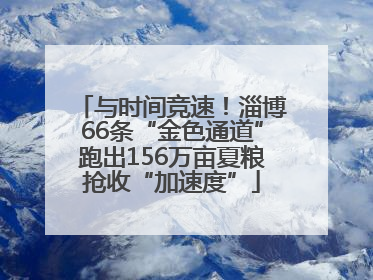 与时间竞速！淄博66条“金色通道”跑出156万亩夏粮抢收“加速度”