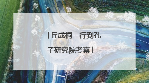 丘成桐一行到孔子研究院考察