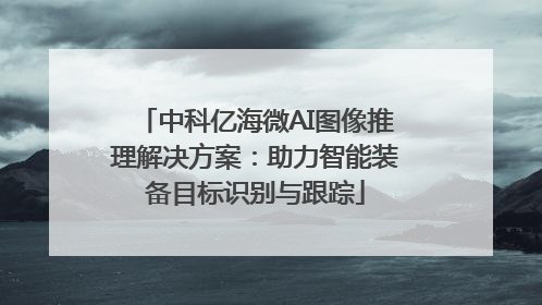 中科亿海微AI图像推理解决方案：助力智能装备目标识别与跟踪