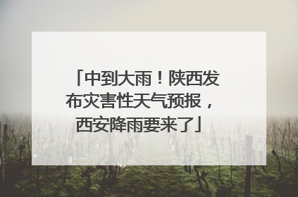 中到大雨！陕西发布灾害性天气预报，西安降雨要来了