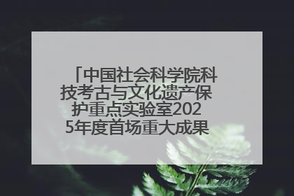 中国社会科学院科技考古与文化遗产保护重点实验室2025年度首场重大成果发布会在京举行