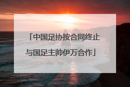 中国足协按合同终止与国足主帅伊万合作