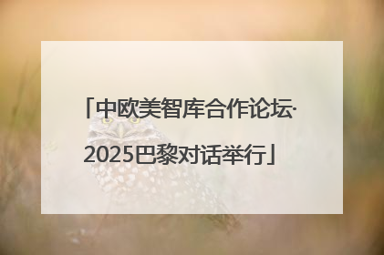 中欧美智库合作论坛·2025巴黎对话举行