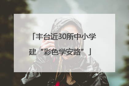 丰台近30所中小学建“彩色学安路”