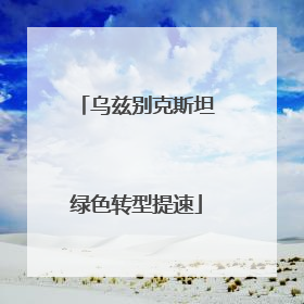 乌兹别克斯坦绿色转型提速