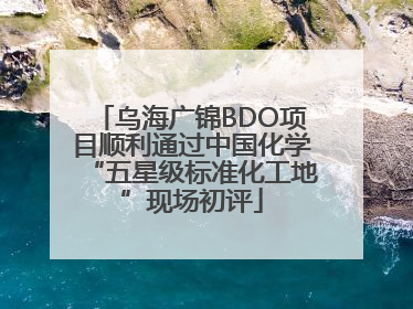 乌海广锦BDO项目顺利通过中国化学“五星级标准化工地”现场初评