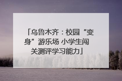 乌鲁木齐：校园“变身”游乐场 小学生闯关测评学习能力