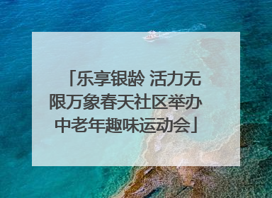 乐享银龄 活力无限万象春天社区举办中老年趣味运动会