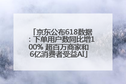 京东公布618数据：下单用户数同比增100% 超百万商家和6亿消费者受益AI