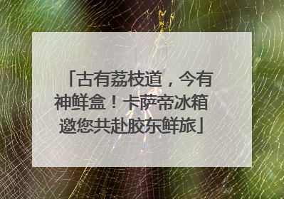 古有荔枝道，今有神鲜盒！卡萨帝冰箱邀您共赴胶东鲜旅