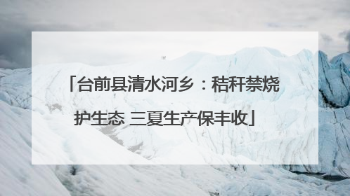 台前县清水河乡：秸秆禁烧护生态 三夏生产保丰收