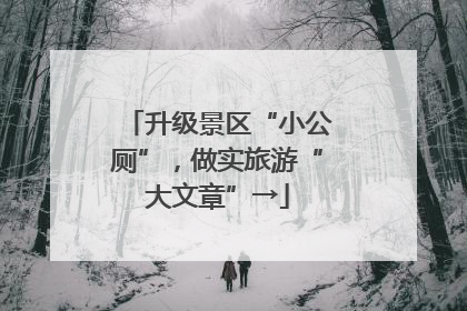 升级景区“小公厕”，做实旅游“大文章”→
