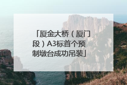 厦金大桥（厦门段）A3标首个预制墩台成功吊装