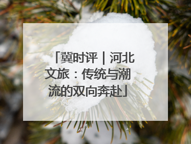 冀时评｜河北文旅：传统与潮流的双向奔赴