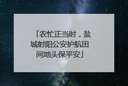 农忙正当时，盐城射阳公安护航田间地头保平安