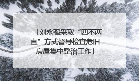 刘永强采取“四不两直”方式督导检查危旧房屋集中整治工作