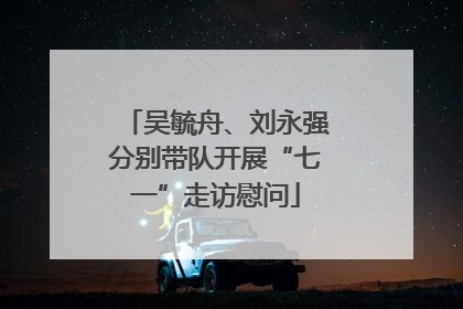 吴毓舟、刘永强分别带队开展“七一”走访慰问