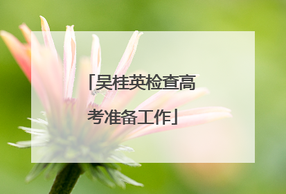 吴桂英检查高考准备工作