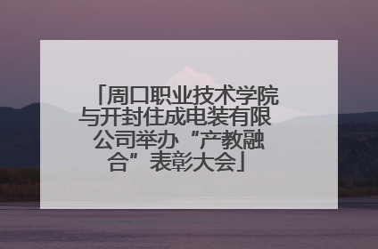 周口职业技术学院与开封住成电装有限 公司举办“产教融合”表彰大会