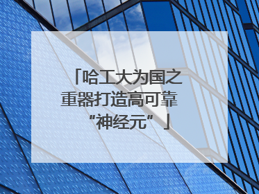 哈工大为国之重器打造高可靠“神经元”